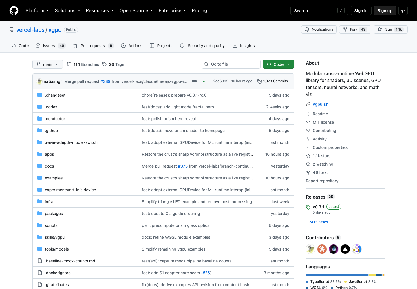 Vercel Labs vgpu GitHub 仓库